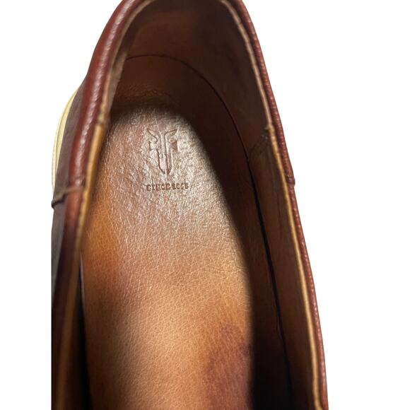 Frye Dylan Womens Size 7M Brown Leather Slip On Casual Walking Flat Loafer Shoes - Picture 6 of 10